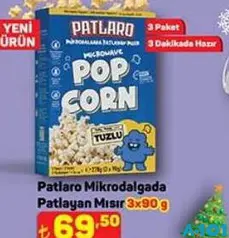 PATLARO MİKRODALGADA PATLAYAN MISIR 3X90 G fiyat ve kampanya bilgisi